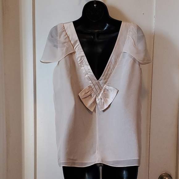Tulip Sleeve Blouse - 100% Silk - Picture 2 of 4